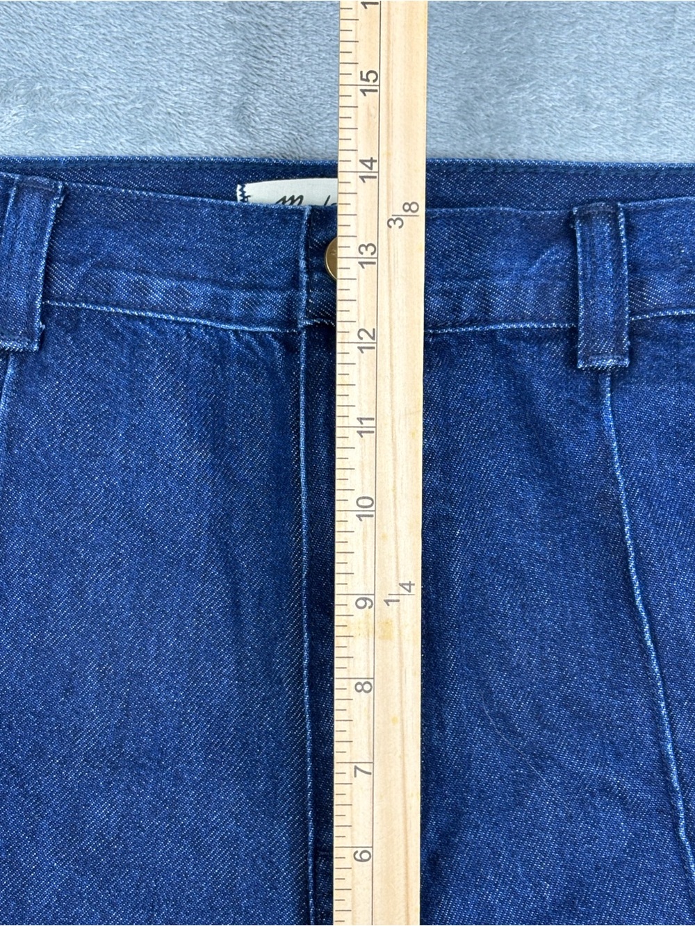 NEW Madewell Superwide-Leg Trouser Jeans Womens 33 Blue Dark Wash 100% Cotton - Picture 12 of 15